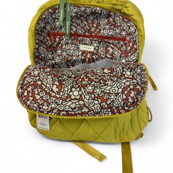 Vera Bradley Large Bancroft Backpack Moonless Night Black Premium Cotton 50103 - Picture 4 of 10